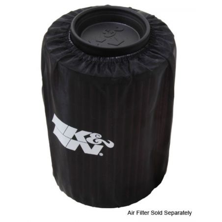 K&N Air Filter Wrap Drycharger - Round Straight - Black for Polaris Ranger