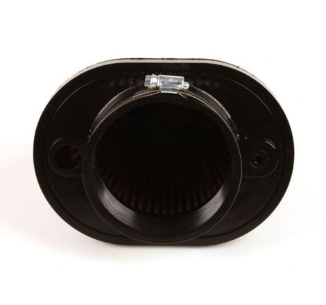 K&N Universal Chrome Filter-Oval Tapered 4in Flg ID x 5.375in Base O/S W x 3.313in Top O/S W