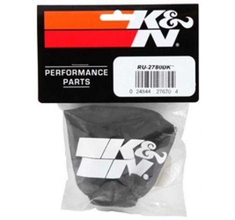 K&N Air Filter Wrap Black Oval Tapered 3.75in Base I/S Width x 2.5in Top I/S Width x 2.75in H