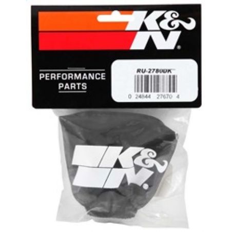 K&N Air Filter Wrap Black Oval Tapered 3.75in Base I/S Width x 2.5in Top I/S Width x 2.75in H