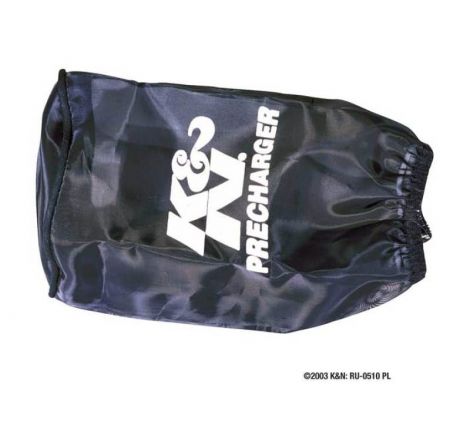 K&N Round Straight - Black - 3.5in ID x 5in H - Precharger Air Filter Wrap Blue