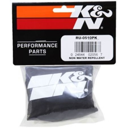 K&N Round Straight - Black - 3.5in ID x 5in H - Precharger Air Filter Wrap Blue