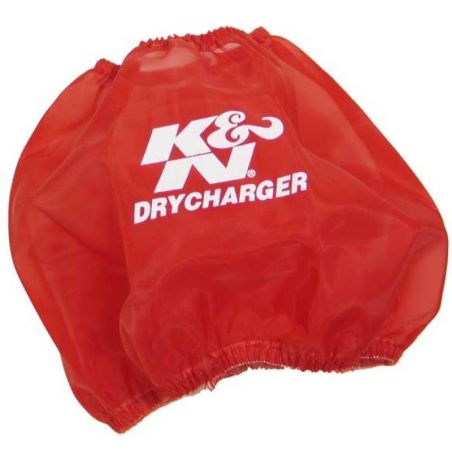 K&N Round Tapered Drycharger Air Filter Wrap Red 7.5in Base ID / 4.5in Top ID / 6in Height