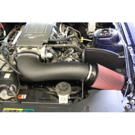 JLT 2010 Ford Mustang GT Black Textured Series 3 Cold Air Intake Kit w/Red Filter - Tune Req