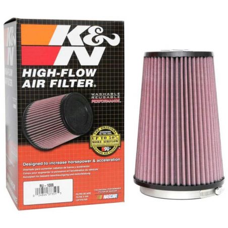 K&N Universal Clamp-On Air Filter 4-1/2in FLG / 5-7/8in B / 4-1/2in T / 8-3/8in H