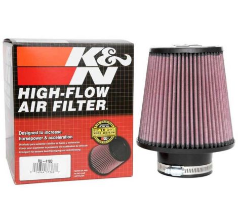 K&N Universal Clamp-On Air Filter 3in FLG / 6in B / 4-1/2in T / 6in H