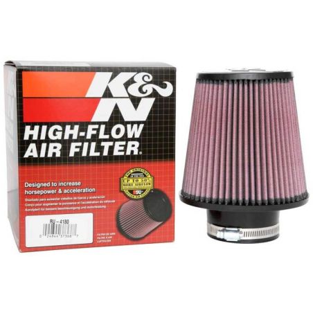 K&N Universal Clamp-On Air Filter 3in FLG / 6in B / 4-1/2in T / 6in H