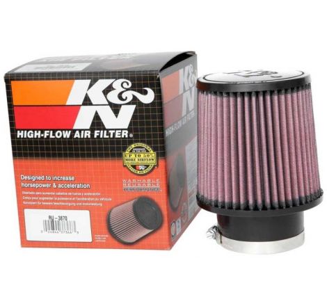 K&N Universal Clamp-On Air Filter 3in FLG / 5in B / 4-1/2in T / 5in H