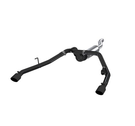 MBRP 2020 Jeep Gladiator 3.6L 2.5in Dual Rear Exit Cat Back Exhaust Black Coated