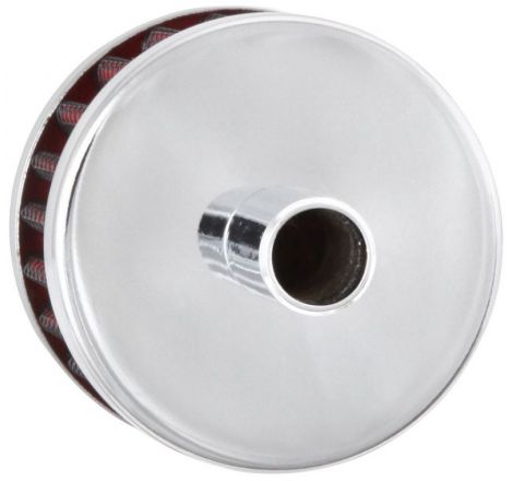 K&N Steel Base Chrome Top Crankcase Vent Filter 1/2in. Vent / 2in. OD / 1-1/2in. Height