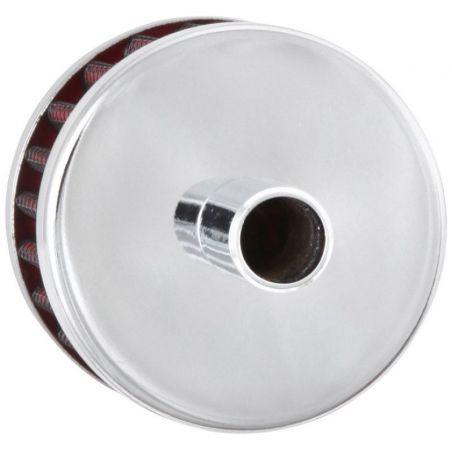 K&N Steel Base Chrome Top Crankcase Vent Filter 1/2in. Vent / 2in. OD / 1-1/2in. Height