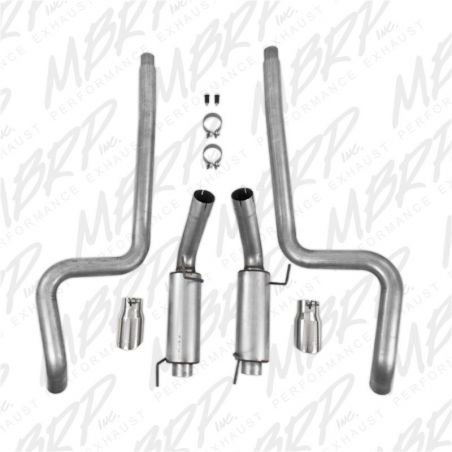 MBRP 05-09 Ford Mustang GT 4.6L Dual Split Rear Race Version AL/ 3in Cat Back Exhaust System