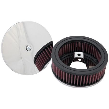 K&N 4in ID / 5.5in OD / 2in H Custom Assembly Filter designed to fit Harley-Davidson Motorcycle