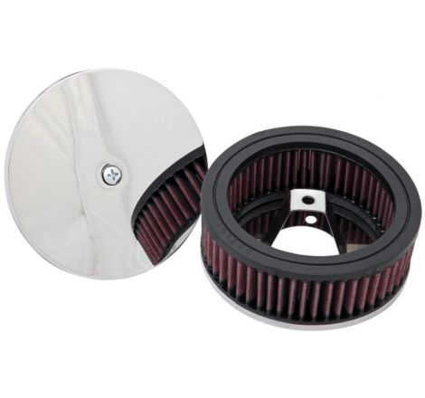 K&N 4in ID / 5.5in OD / 2in H Custom Assembly Filter designed to fit Harley-Davidson Motorcycle