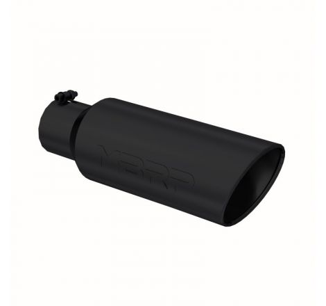 MBRP Universal Tip 6in OD Rolled End 4in Inlet 18in L Black Coated Exhaust Tip