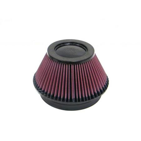 K&N Universal Round Tapered Carbon Fiber Air Filter 6in Flg ID Centered/7.5in B OD/4.5in T OD/4in H