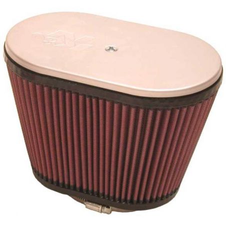 K&N Universal Air Filter-Dual Flange Oval Style 2.25in Flange ID x 9in OS L x 5.5in OS W x 6.25in H