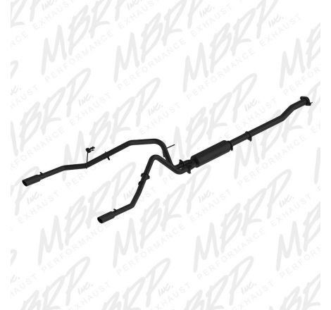 MBRP 11-14 Ford F-150 V6 Ecoboost Black Coated 2.5in Cat-Back Dual Rear Exit Exhaust System