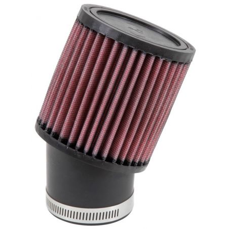 K&N Filter Universal Rubber Round Straight Filter 20 Deg Angled 2-7/16in Flange 3-3/4in OD 4in H