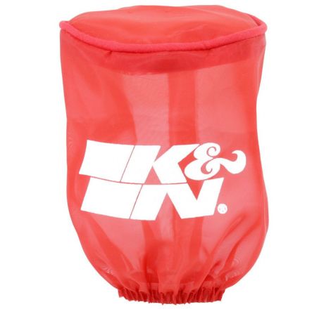 K&N Drycharger Air Filter Wrap - Round Straight - Red Closed Top 3in Inside Dia x 4in Height