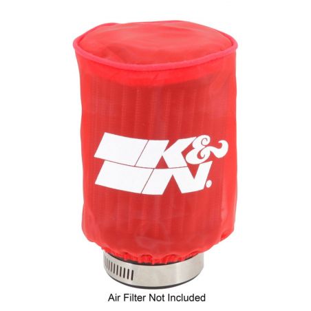 K&N Drycharger Air Filter Wrap - Round Straight - Red Closed Top 3in Inside Dia x 4in Height