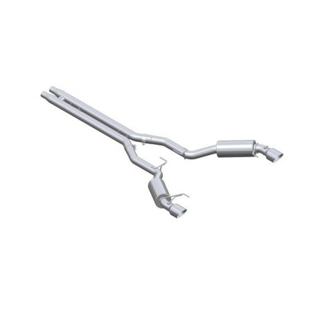 MBRP 15 Ford Mustang GT 5.0 3in Cat Back Dual Split Rear Street Version 4.5in Tips - Aluminized