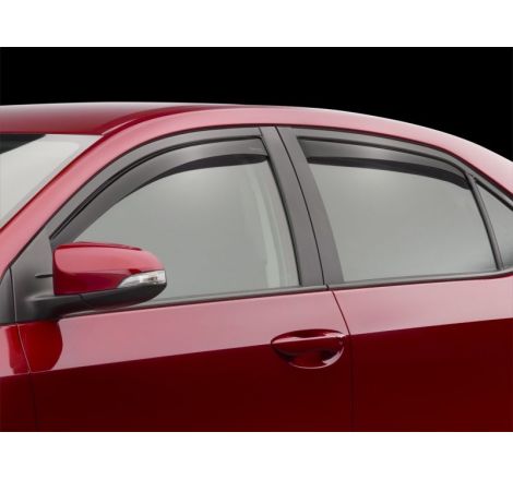 WeatherTech 14+ Toyota Corolla Front & Rear Window Deflectors - Dark Smoke