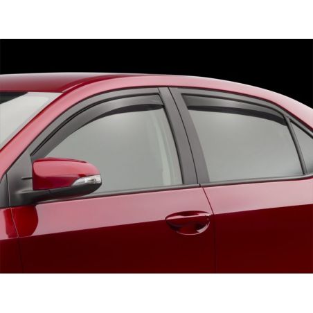 WeatherTech 14+ Toyota Corolla Front & Rear Window Deflectors - Dark Smoke