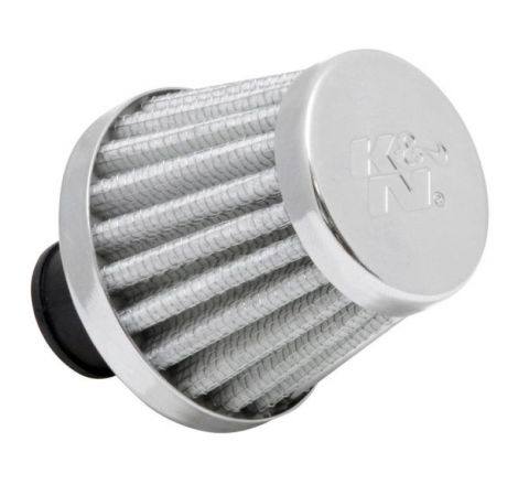 K&N 2in Base OD x .375in Flange ID x 1.75in H Rubber Base Crankcase Vent Filter - White