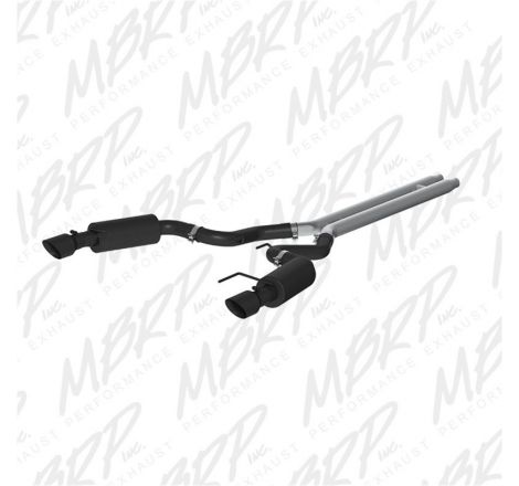 MBRP 15 Ford Mustang GT 5.0 Convertible Black 3in Cat Back Dual Split Rear Exit (Street Version)