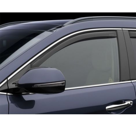 WeatherTech 13+ Hyundai Santa Fe Front Side Window Deflectors - Dark Smoke