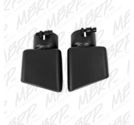 MBRP Universal Tip 4.75inx 3in Rectangle Angled Cut 3in O.D. inlet Driver Side 7.375in length Black