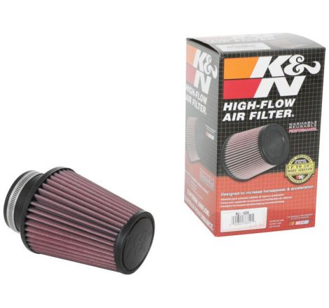 K&N Universal Clamp-On Air Filter 3in Flange ID x 5in Base OD x 3.5in Top OD x 6in Height