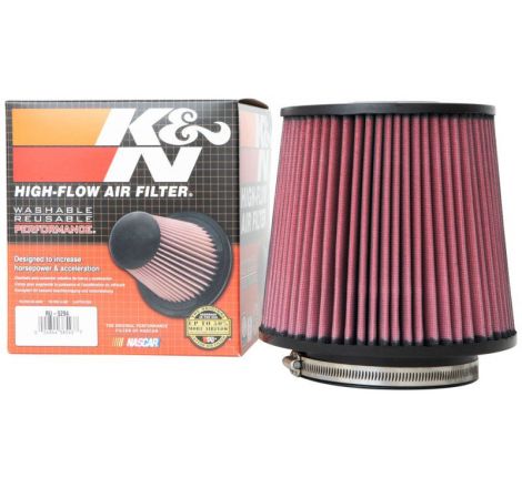 K&N Universal Clamp-On Air Filter 5in Flange ID x 8in Base OD x 6.625in Top OD x 8.625in Height