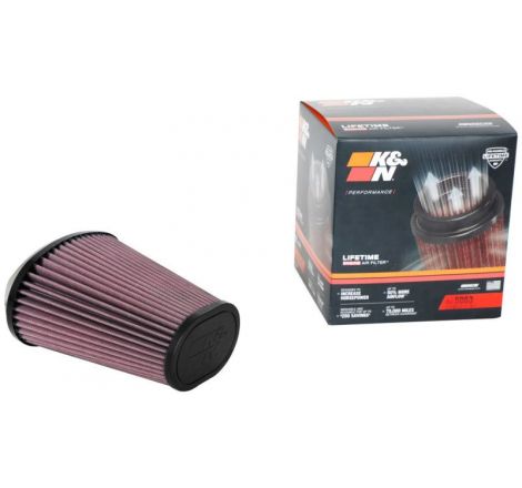 K&N Universal Clamp-On Air Filter 2.844x4.813in Flg ID x 6.5x4.75in B OD x 4.5x3.25in T OD x 7.5in H