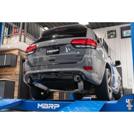 MBRP 2012+ Jeep Grand Cherokee SRT 6.4L 3in Dual Rear Exit T304SS Catback Exhaust - CF Tips