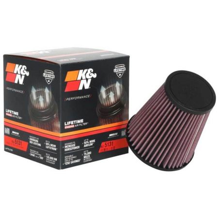 K&N Universal Clamp-On Air Filter 2-3/4in FLG / 5-1/16in B / 3-1/2in T / 5-1/2in H