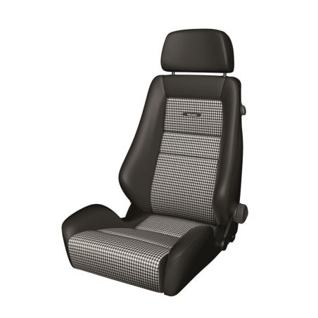 Recaro Classic LX Seat - Black Leather/Pepita Fabric