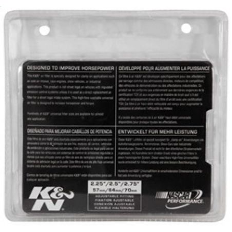 K&N Universal Chrome Filter 2 3/4in FLG / 4 1/2in Bottom / 4 1/2in Height