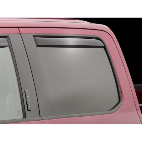 WeatherTech 2017+ Ford F-250/F-350/F-450/F-550 SuperCrew Rear Side Window Deflectors - Dark Smoke