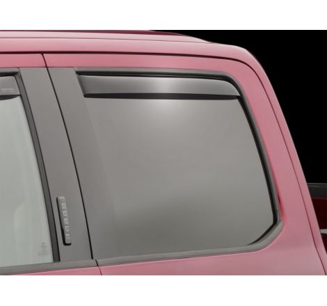 WeatherTech 2017+ Ford F-250/F-350/F-450/F-550 SuperCrew Rear Side Window Deflectors - Dark Smoke