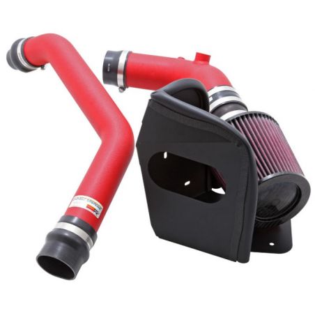 K&N 08-09 Mitsubishi Evo X Wrinkle Red Typhoon Short Ram Intake