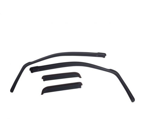 EGR 2018 jeep Wrangler JL SlimLine In-Channel WindowVisors Set of 4 - Dark Smoke