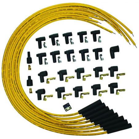 Moroso Universal Ignition Wire Set - Blue Max - Spiral Core - Unsleeved - Straight - Yellow