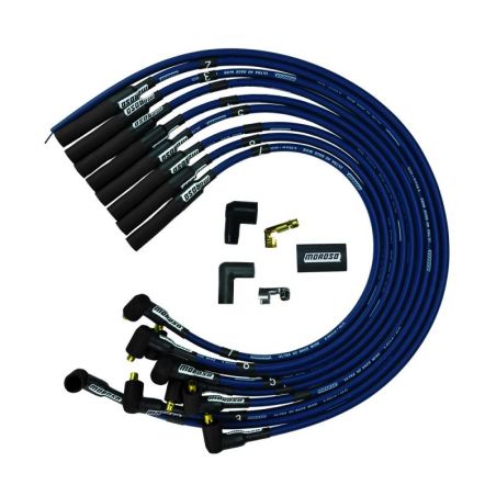 Moroso Chevrolet Big Block Ignition Wire Set - Ultra 40 - Unsleeved - Non-HEI - Over Valve - Blue