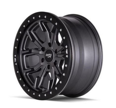 Dirty Life 9303 DT-1 17x9/5x127 BP/-12mm Offset/78.1mm Hub Matte Gunmetal Wheel - Beadlock