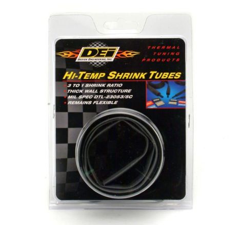 DEI Hi-Temp Shrink Tube Kit - 9/12/18/24mm x 2ft - Black