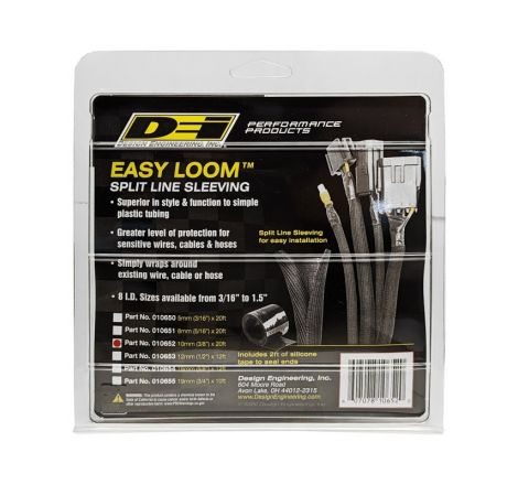 DEI Split Wire Sleeve Easy Loom 10mm-3/8in x 20 Black