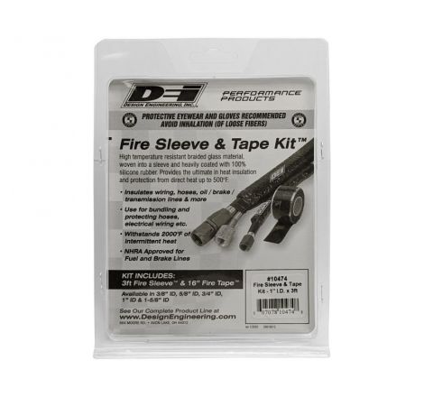 DEI Fire Sleeve and Tape Kit 1in I.D. x 3ft