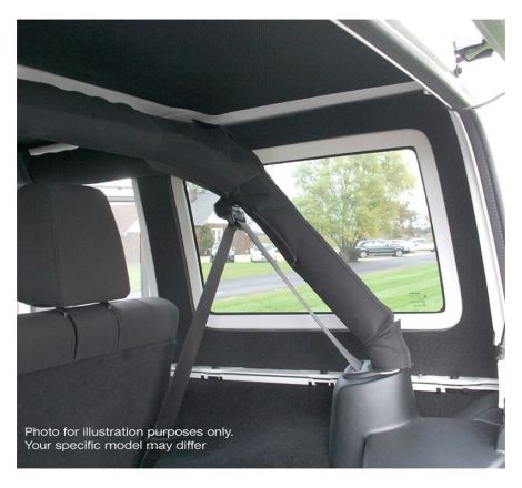 DEI 11-18 Jeep Wrangler JK 4-Door Leather Look Rear Side Window Gray